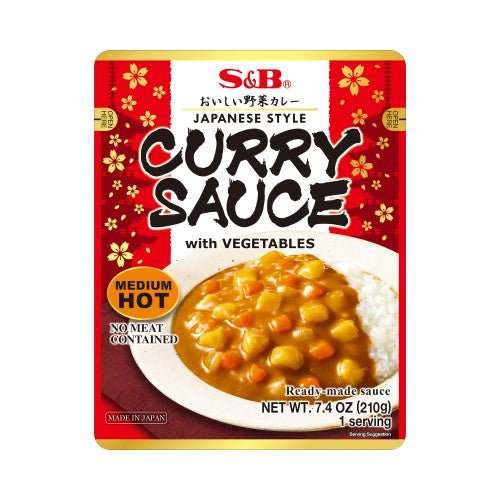 S&B Curry Instantané médium hot légumes 210g