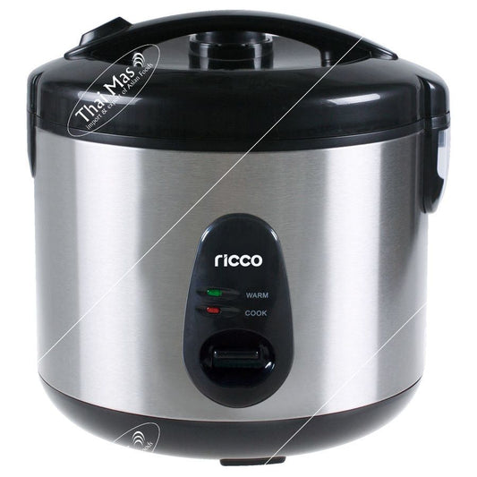 RICCO Rice Cooker 1.0Ltr Chrome Black GATSU GATSU