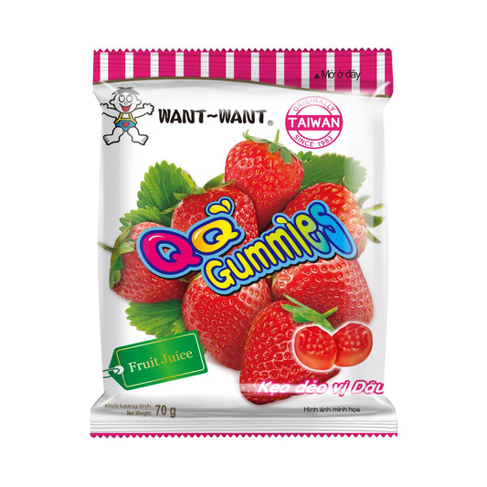 WANT WANT Bonbon gummy fraise 70g GATSU GATSU