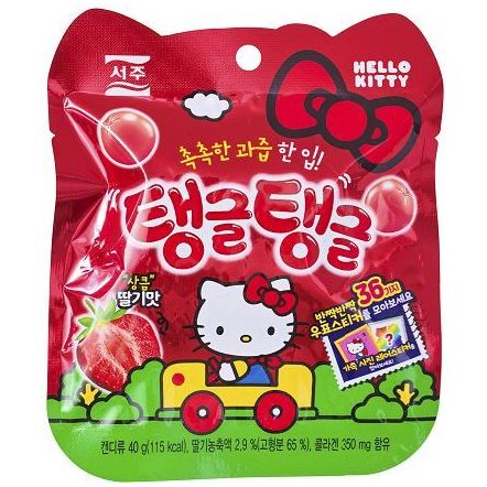 SEOJU Bonbons gummy Hello Kitty à la fraise 40g